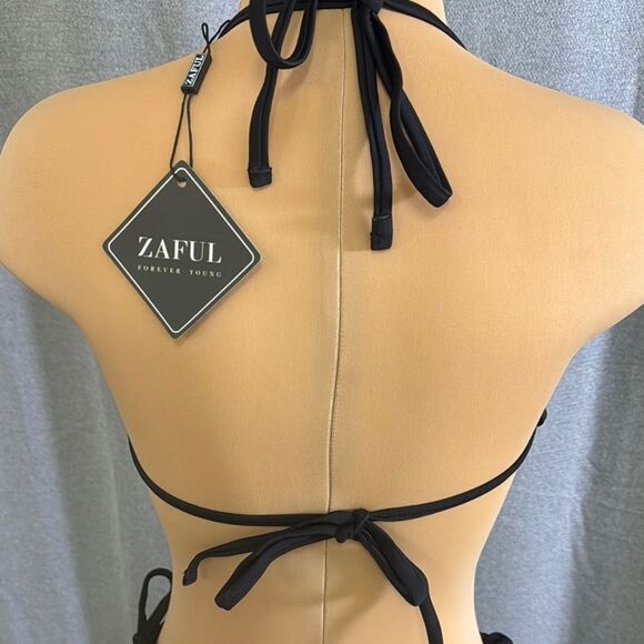 Zaful Black Classic Bikini Set Swimwear - Picture 11 of 13